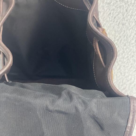 Brighton Backpack Purse Womens Brown Black Croc Embossed Leather Bag Western - Picture 16 of 16